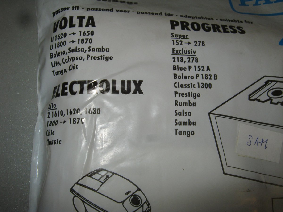 Volta Electrolux Progress stofzuigerzakken EL82