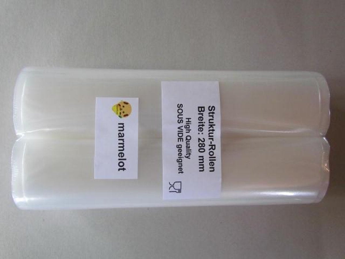 Marmelot Vacuumfolie Rollen Mikro Structuur 28cm x 6m 2 Rollen voor alle Merken Vacuum Sealers