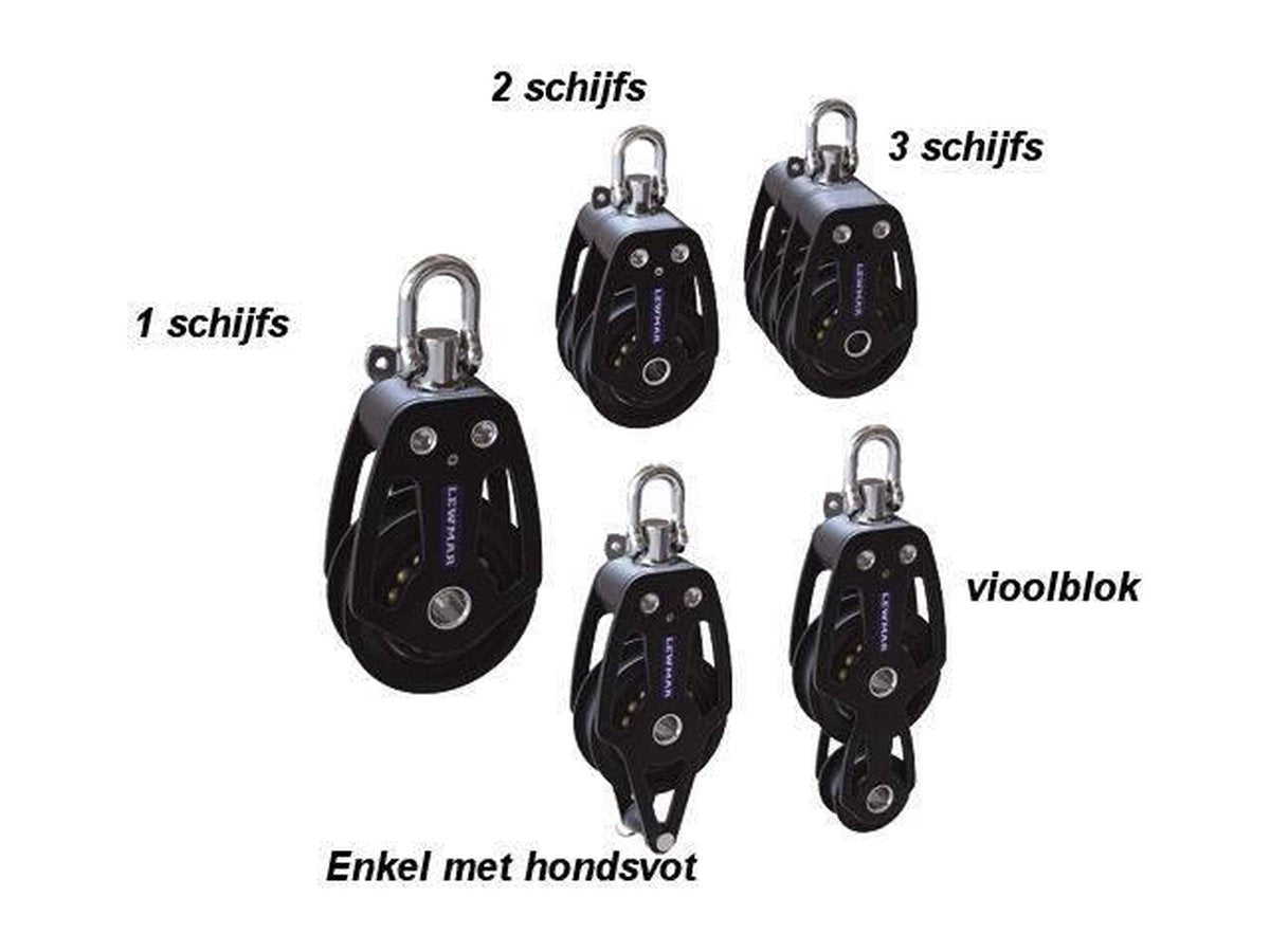 Lewmar HTX blokken Model blok: Enkel met hondsvot en klem