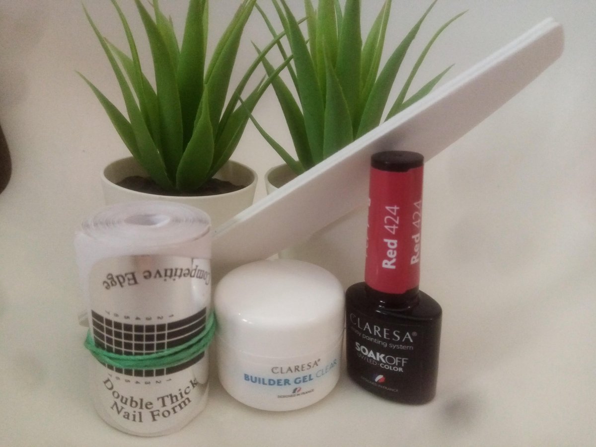 starters set gel nagels met 50 sjablonen voor verlenging met rode kleur