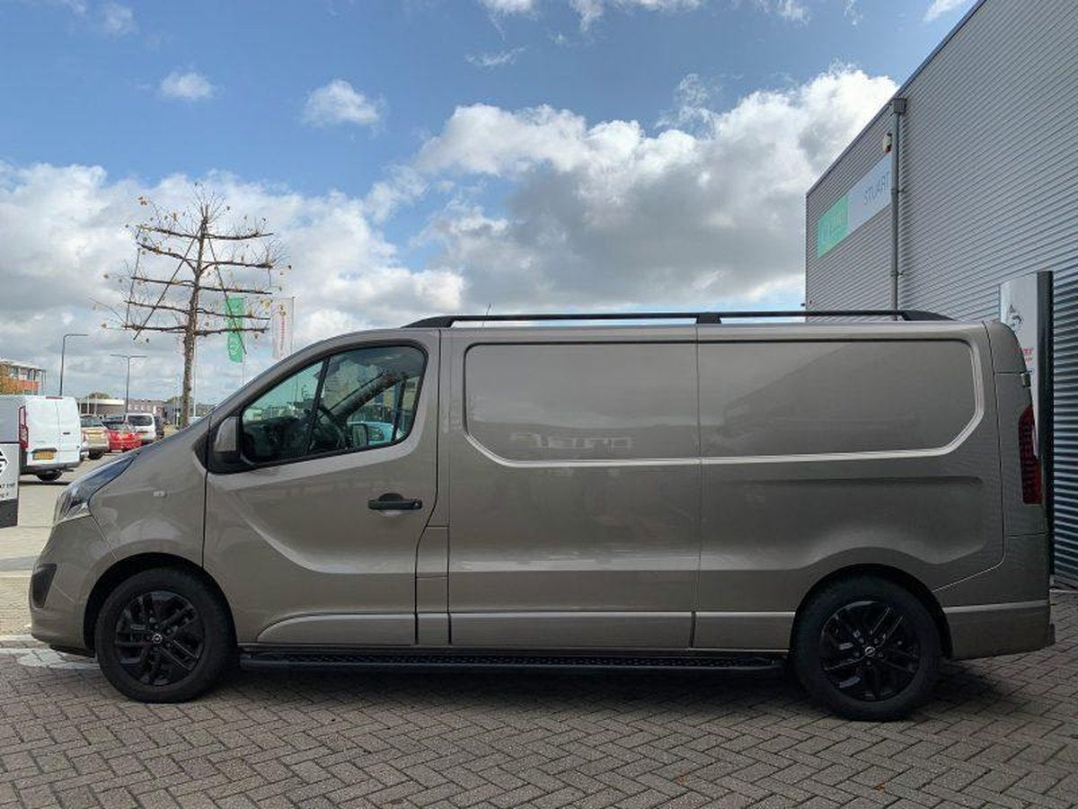 Roofrails Aluminium & Zwart V1 | Opel Vivaro 2014+ | Renault Trafic 2014+ | Fiat Talento 2016+ | L2 Aluminium Zwart