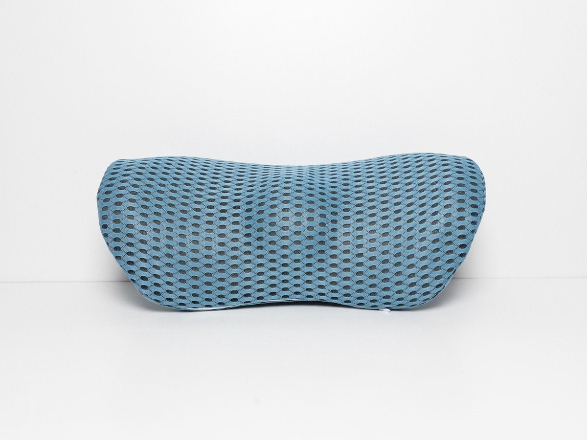 greenure kussen voor onderrug blauw -  rugkussen - rugsteun - ergonomisch - traag schuim