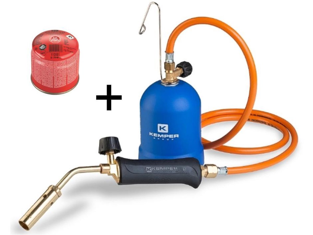 Kemper Lastoorts 2.2 kW - 20mm - met 1.5 m gasslang inclusief gasvulling priktank