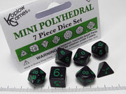 Mini Polydice set Zwart met groen