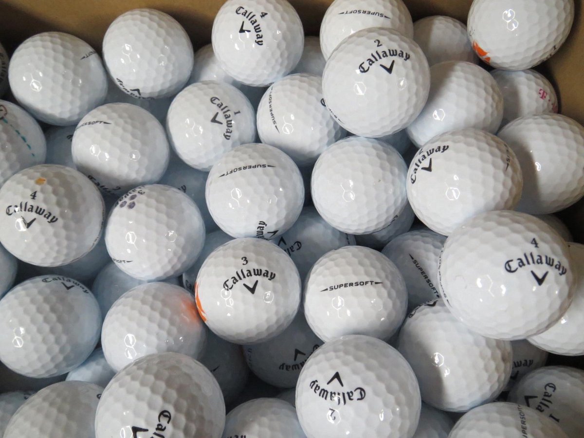 Golfballen gebruikt/lakeballs Callaway Supersoft AAAA klasse 100 stuks.