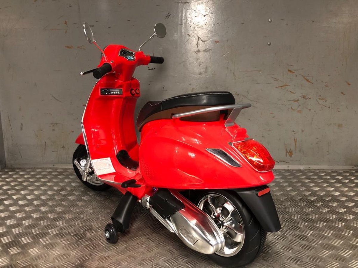 Elektrische kinder Vespa Primavera 12 volt elektrische kinderscooter met muziek