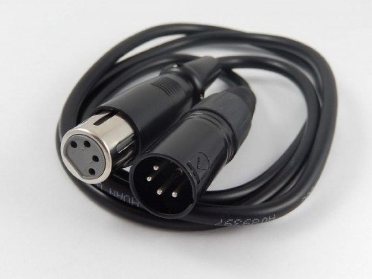 VHBW XLR 4-pins (m) - XLR 4-pins (v) verlengkabel - 1