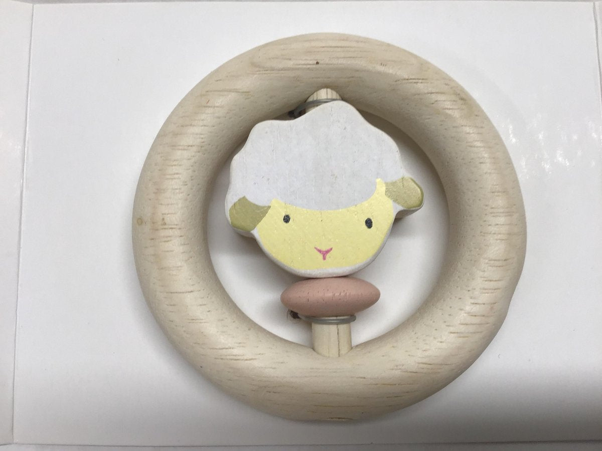Houten Baby rammelaar Schaap