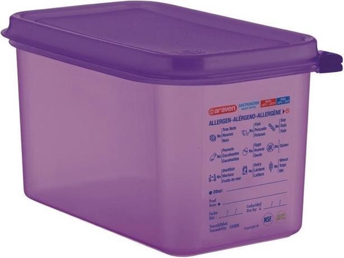 Araven GN1/4 polypropylene voedseldoos 4.3ltr