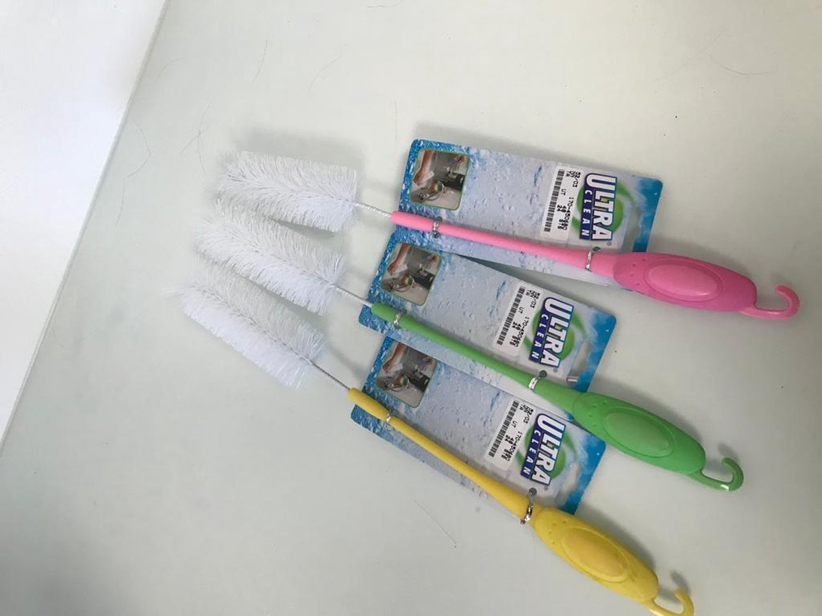 Afwasborstels - drie stuks - roze