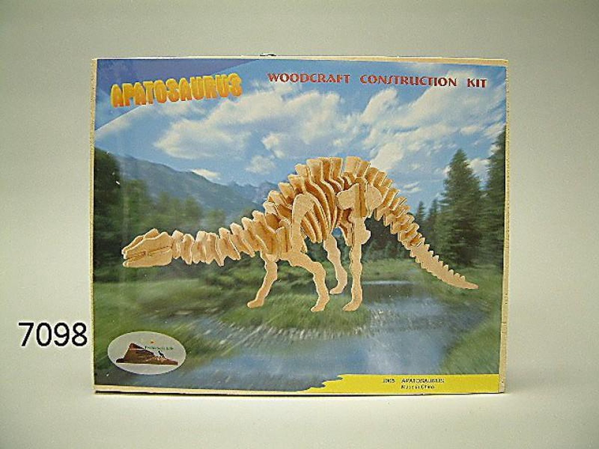 Bouwpakket 3D Puzzel Apatosaurus Dino Dinosaurus- hout