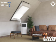 FDBW PK10 - Airco Raamafdichtingskit – 94 x 160 cm - Geschikt voor Velux Tuimelvenster Dakraam