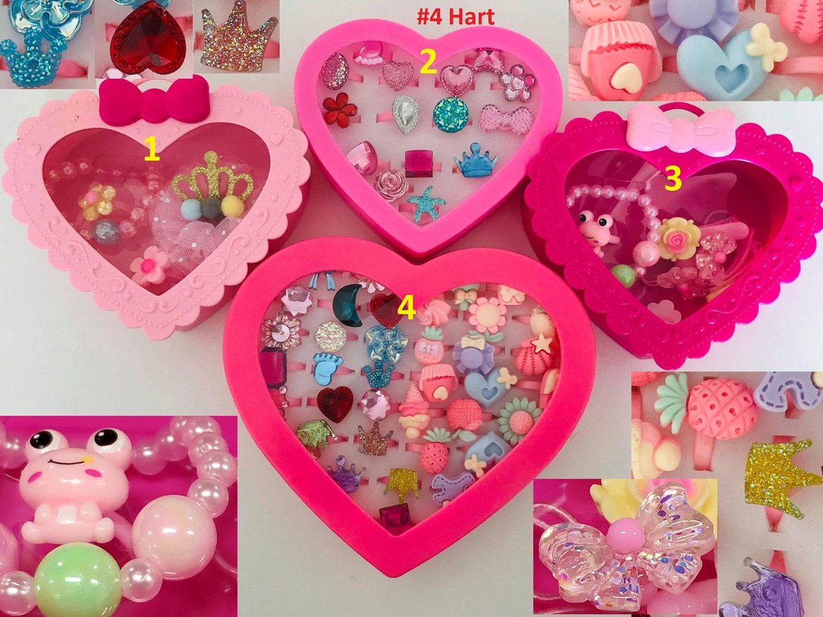 4 Hart Doosjes prachtige Cadeau