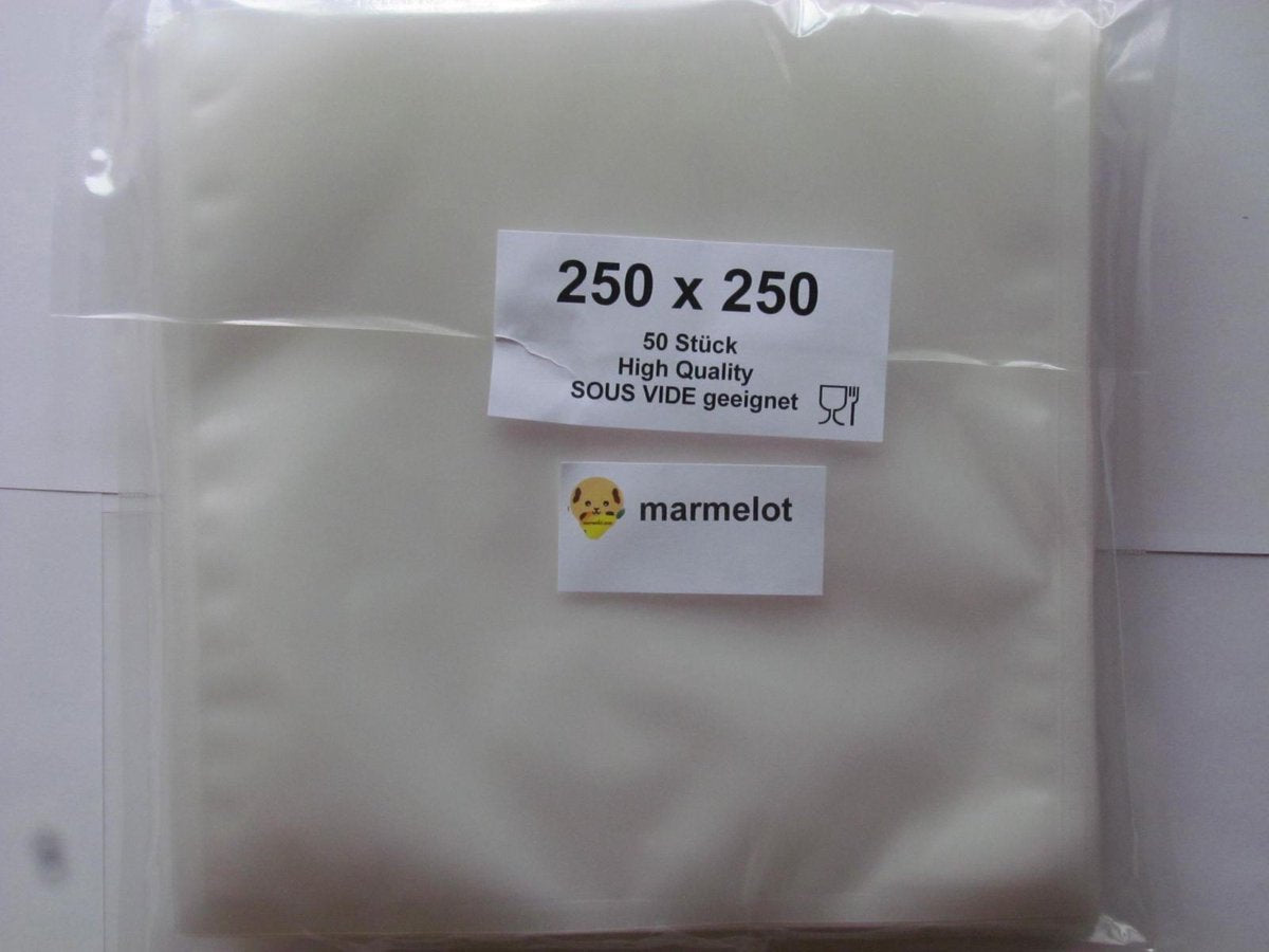 Marmelot Vacuumzakken   25x25 cm 50 stuk met Microstructuur voor alle Merken Vacuum Sealers