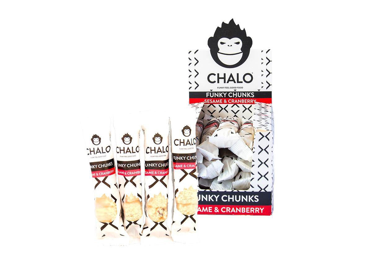 CHALO Zoete Vegan Snacks -  Sesame & Veenbessen Funky Chunks - 20 x 32GR