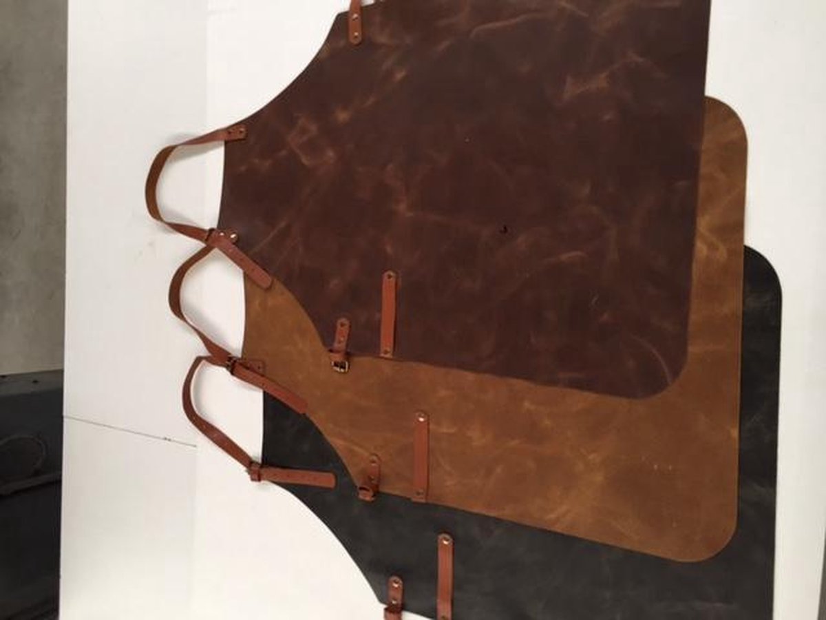 Schort antiek leder
