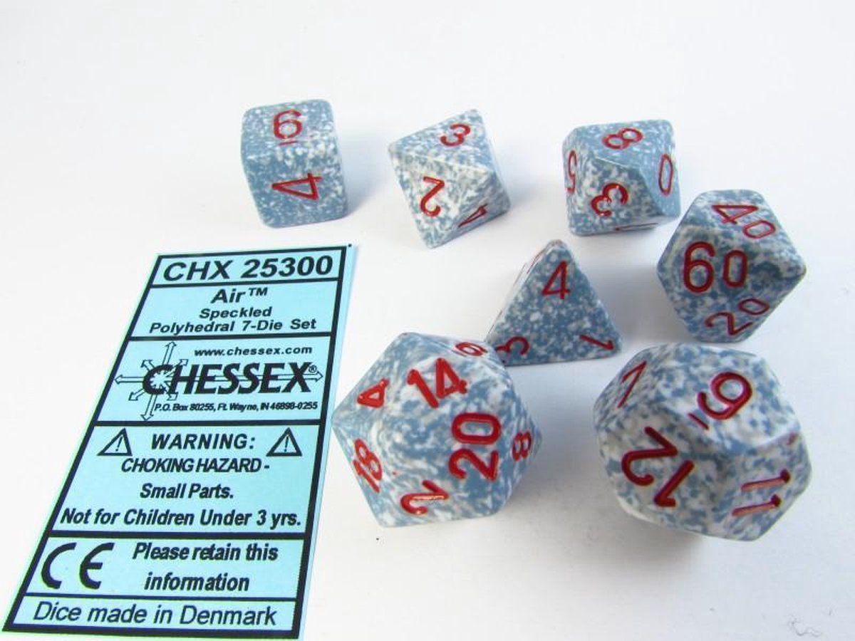 Polydice 7 Dobbelstenenset Air Speckled