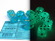 Set 12 6-zijdig Borealis Luminary Teal w/gold