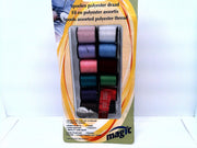 12 kleuren spoelen polyester draad