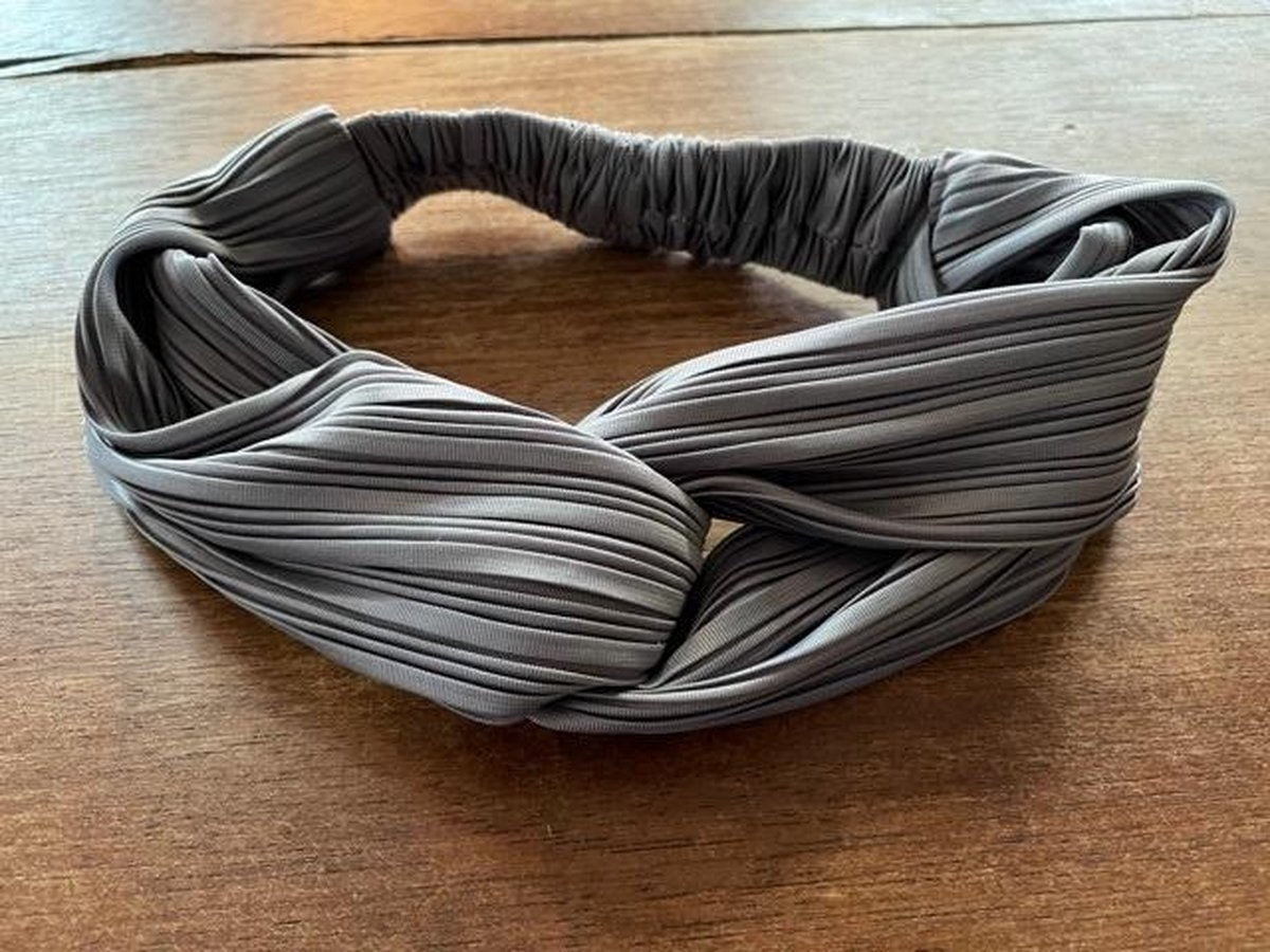 Sarlini Fashion Elastische haarband Bow | Plisé Grijs