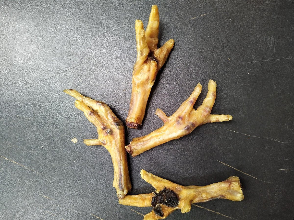Kip poten kippenpootjes kippenpoten hond 1kg van de snackmeester 100% natuurlijk natural naturel