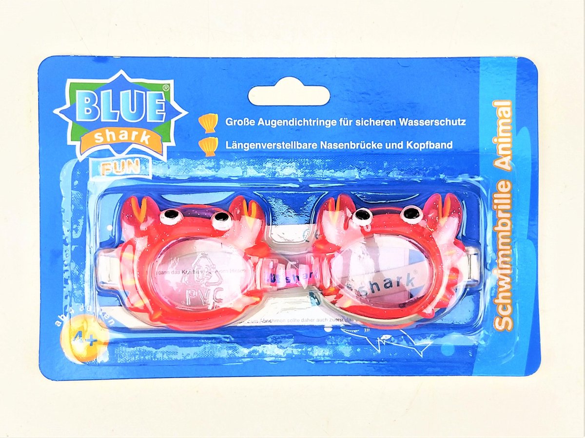 Blue Shark Fun - Zwembril - Duikbril - Krab - Roze