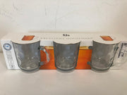 Set van 3 - theeglazen met bolletjes