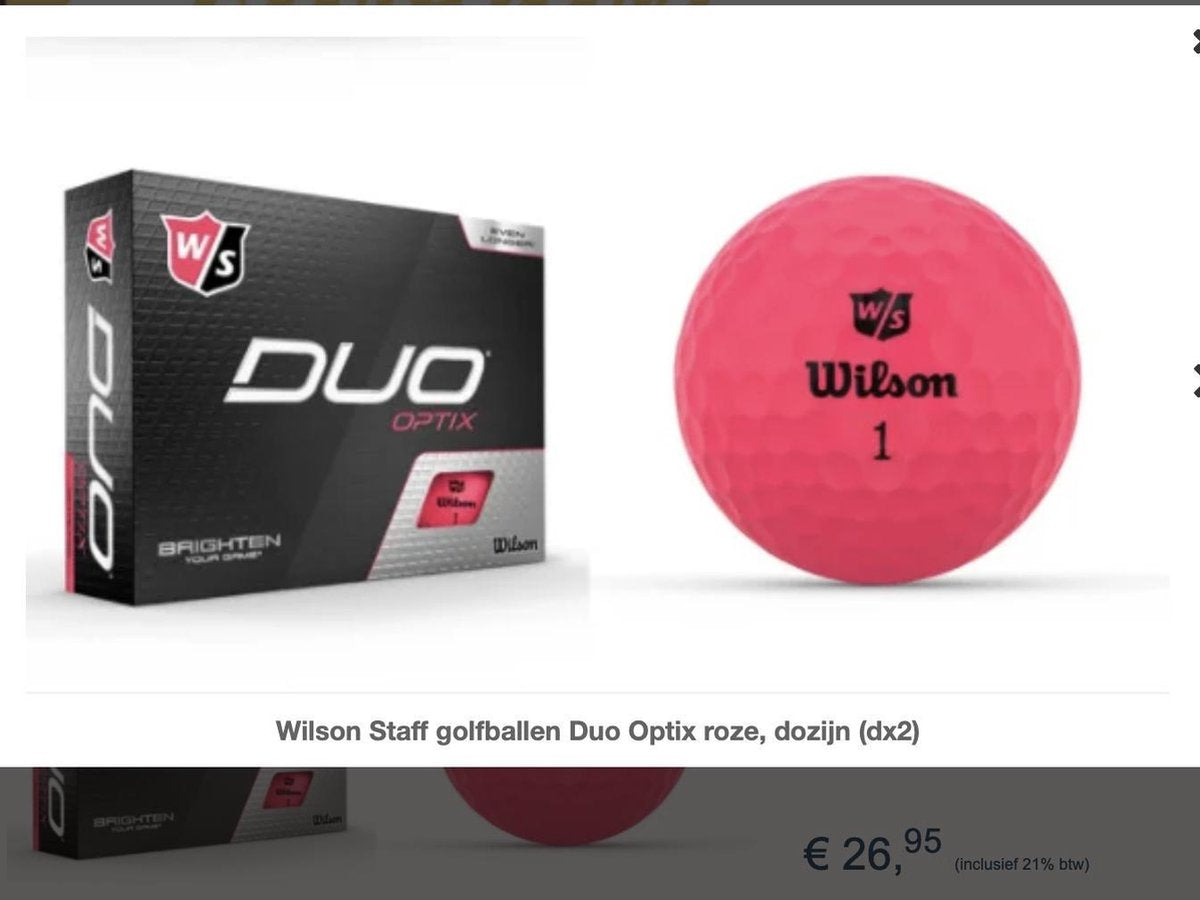 Wilson Staff golfballen Duo Optix roze