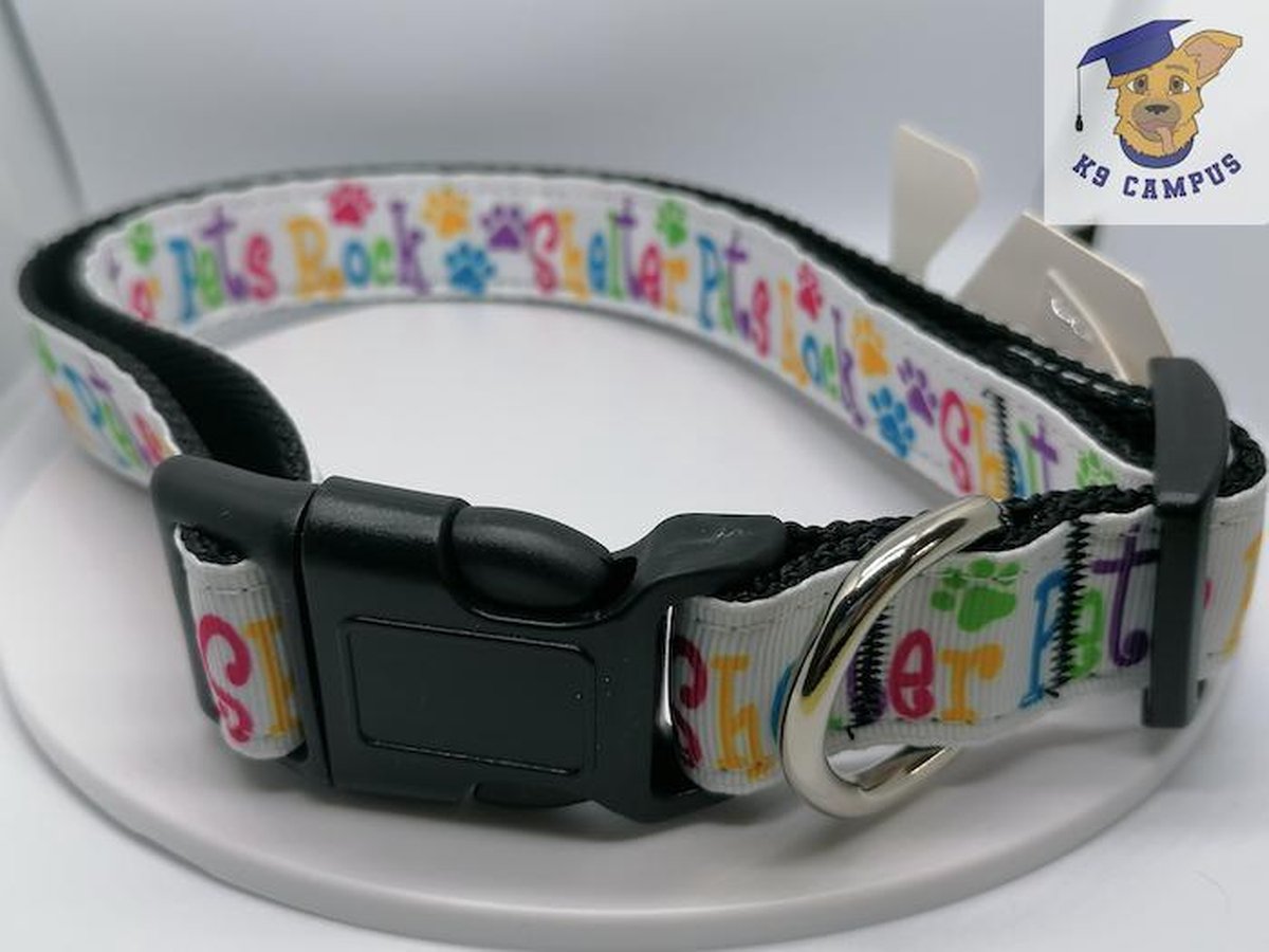 Halsband Shelter Pets Rock: Maat XL