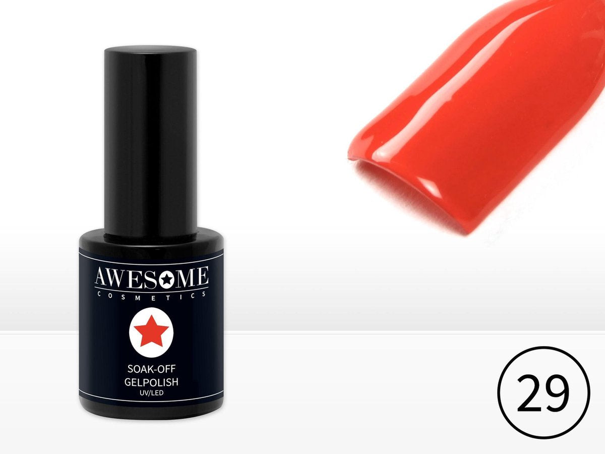 Awesome #29 Rood Gelpolish - Gellak - Gel nagellak - UV & LED