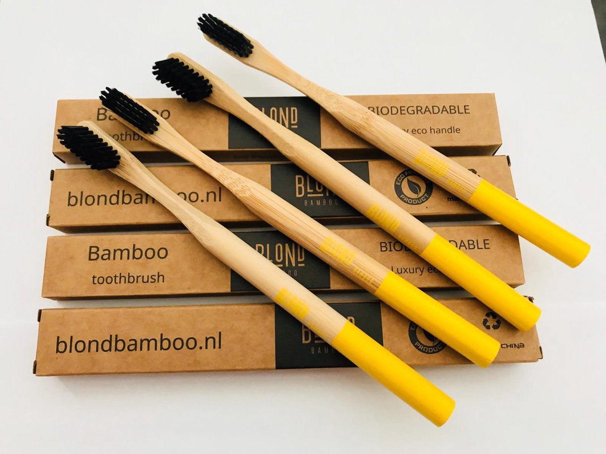 Blond Bamboo Tandenborstel multi pack / Bamboe tandenborstel