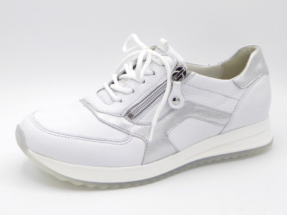 Waldläufer Dames Sneaker 752002-201-663 - Wit/zilver - H-Vicky Wijdte H - Maat 5