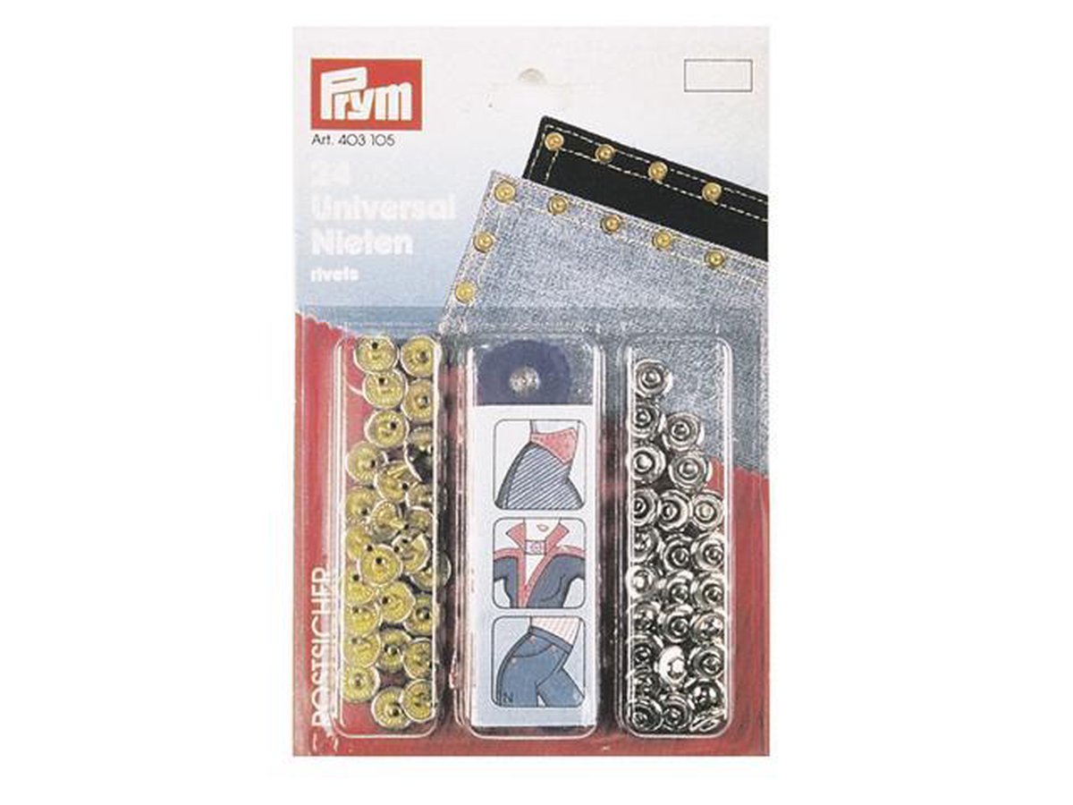 24 stuks 9 mm nieten roestvrij