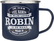 Mok - Top vent - Robin - Geëmailleerd - In cadeauverpakking