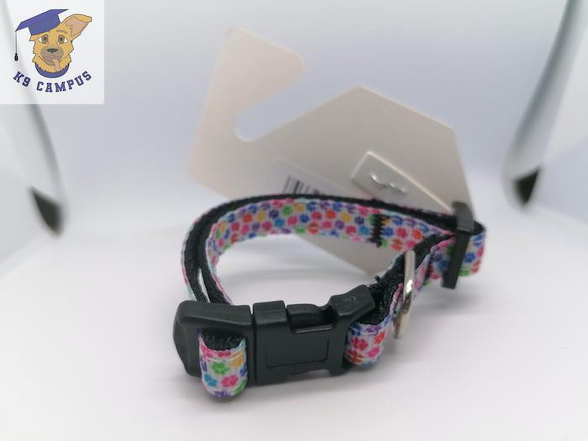 Halsband Confetti Paws: maat XS