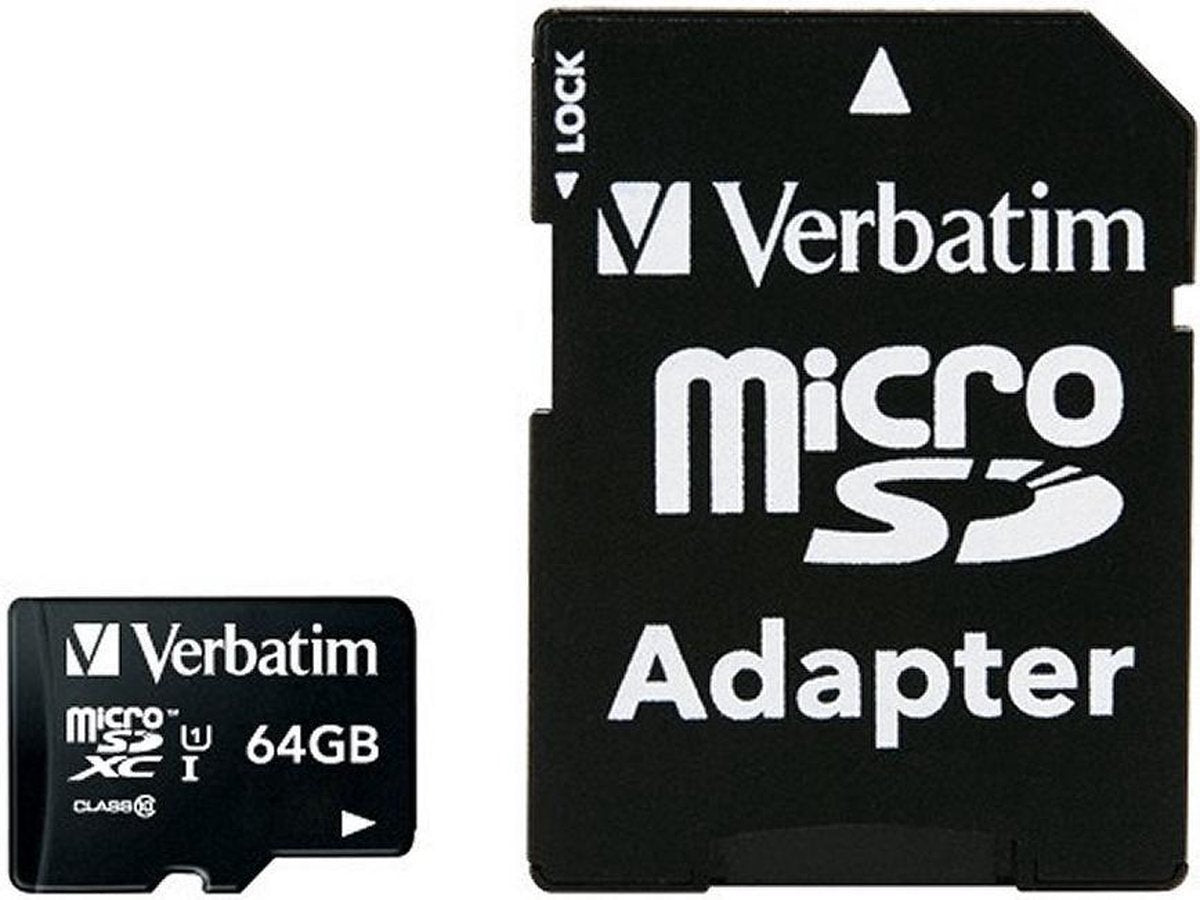 Verbatim microSDXC 64GB Class 10 incl Adapter