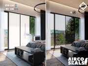 Deurafdichtingskit Mobiele Airco - Met Hor - 250 x 93 CM -  Ritssluiting -  Airco Slang Afsluiten - Deur Afdichting