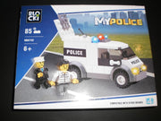 Blocki Bouwstenen Politie Busje plus 2 figuurtjes