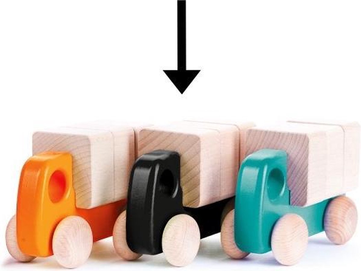 Bajo Kleine Vrachtwagen met blokken Zwart