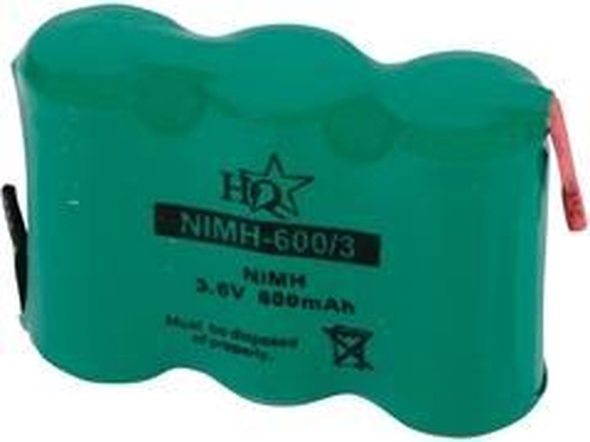 Fixapart NIMH-600/3 Nikkel Metaal Hydride 600mAh 3.6V oplaadbare batterij/accu