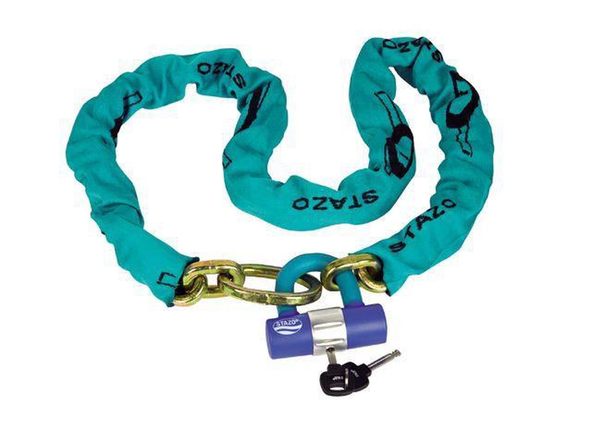 Stazo Veiligheidsketting CCV/VbV gecertificeerd 2.5 mtr doorlusbaar inclusief Stazo beugelslot