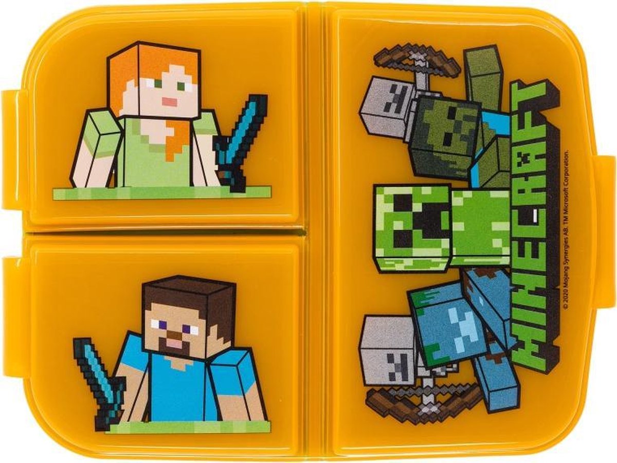 Minecraft Broodtrommel met meerdere compartimenten
