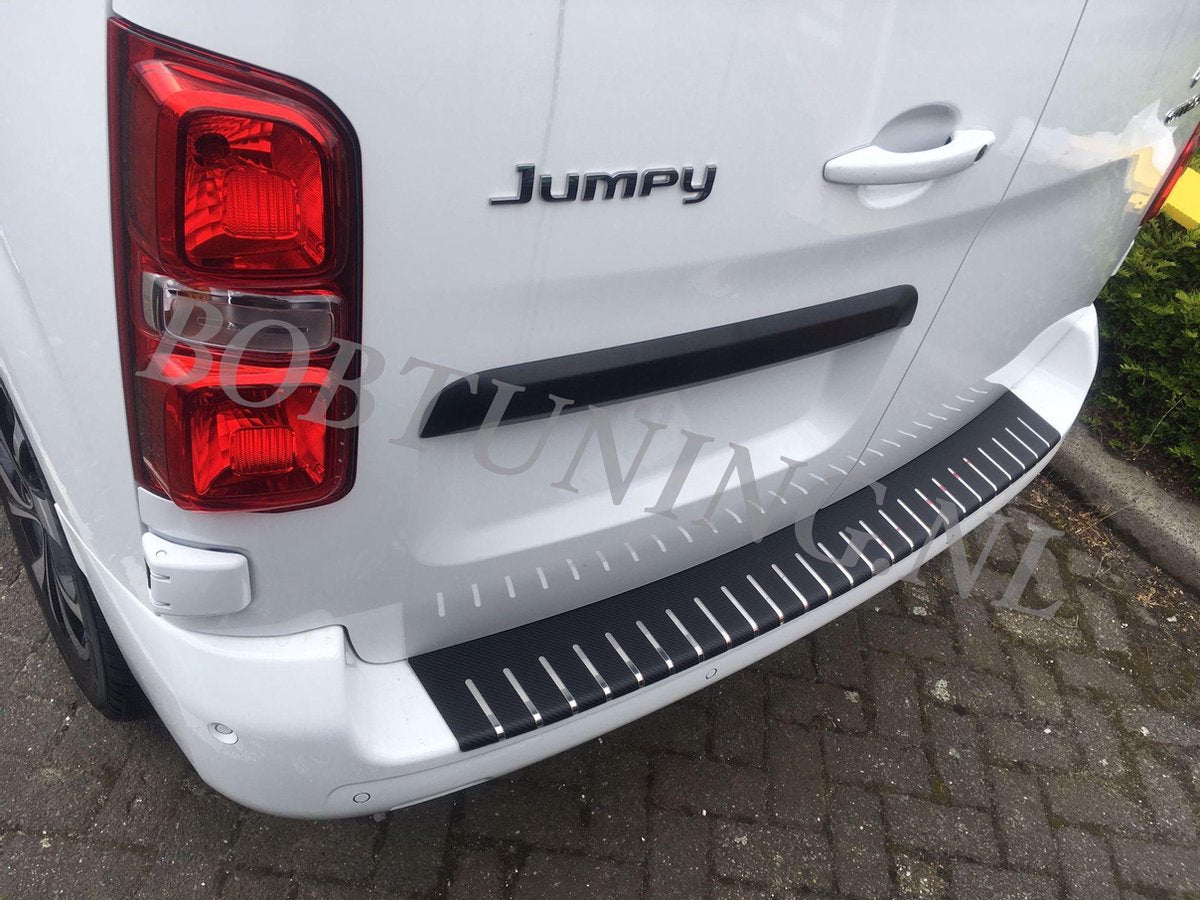 Carbon rvs bumperbescherming Citroen Spacetourer | Citroen Jumpy | Peugeot Expert | Toyota Proace 2016+ | Opel Vivaro 2019+