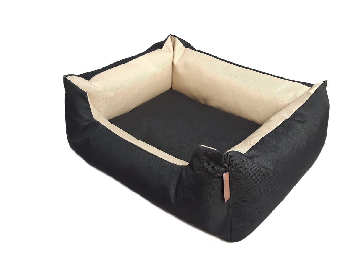 Hondenmand Cordura L – Zwart + Beige - 80 x 65 x 21 cm
