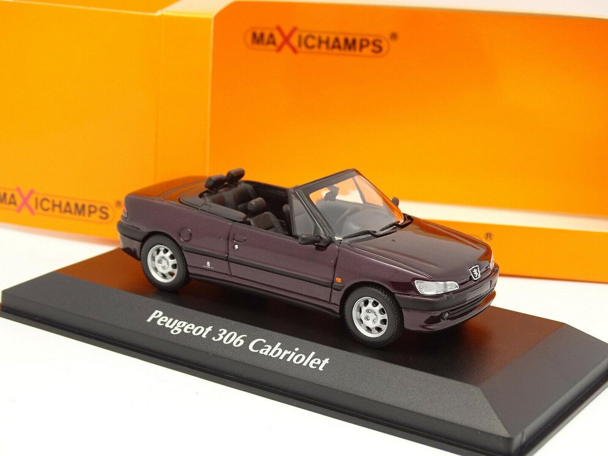 Peugeot 306 Cabriolet 1998 Paars Metallic 1-43 Maxichamps