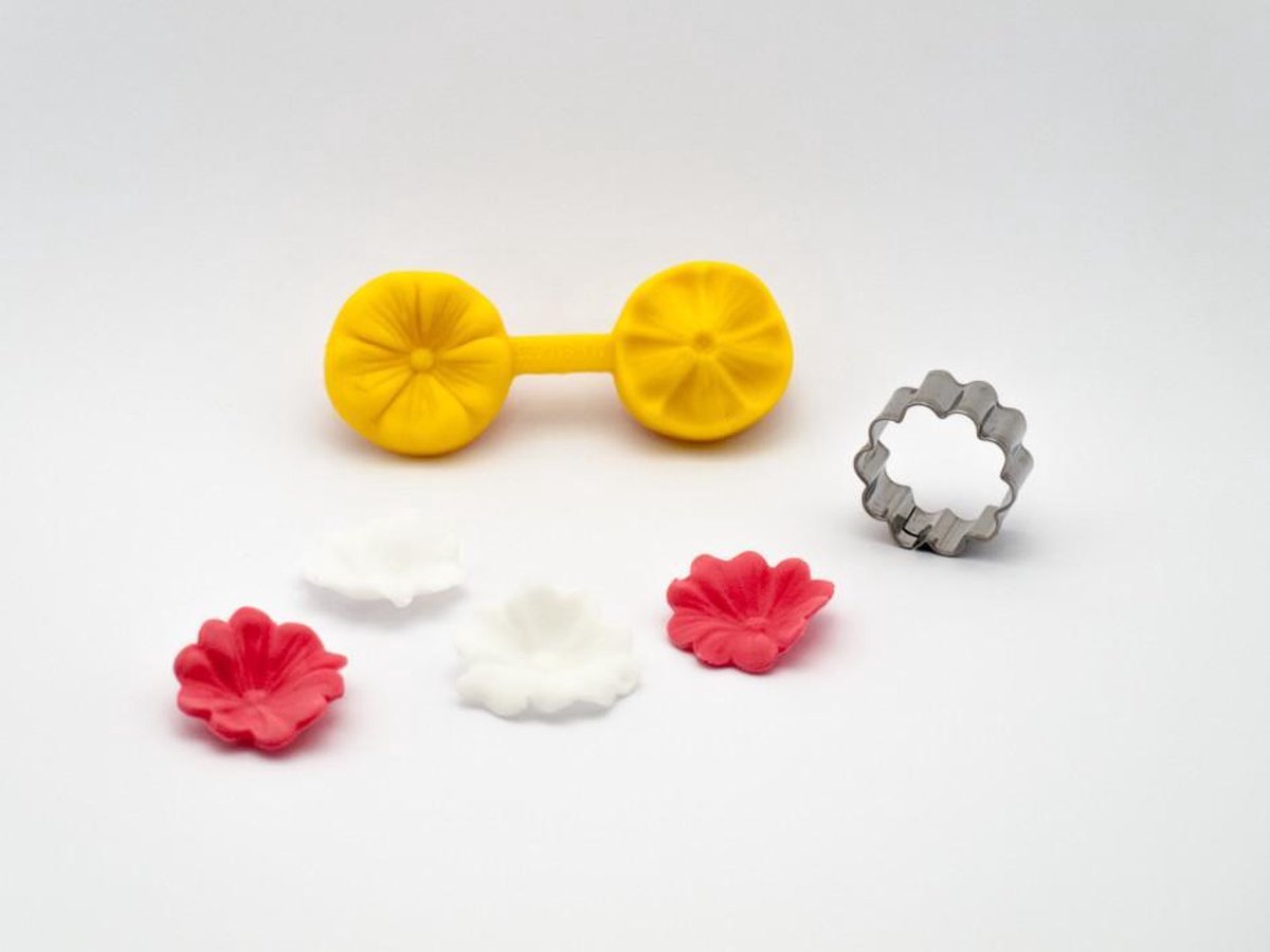 Uitsteek set bloem. Rolfondant | Fondant | Taart | Bakken