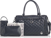Isoki luiertas Double Zip Quilted Black Zwart