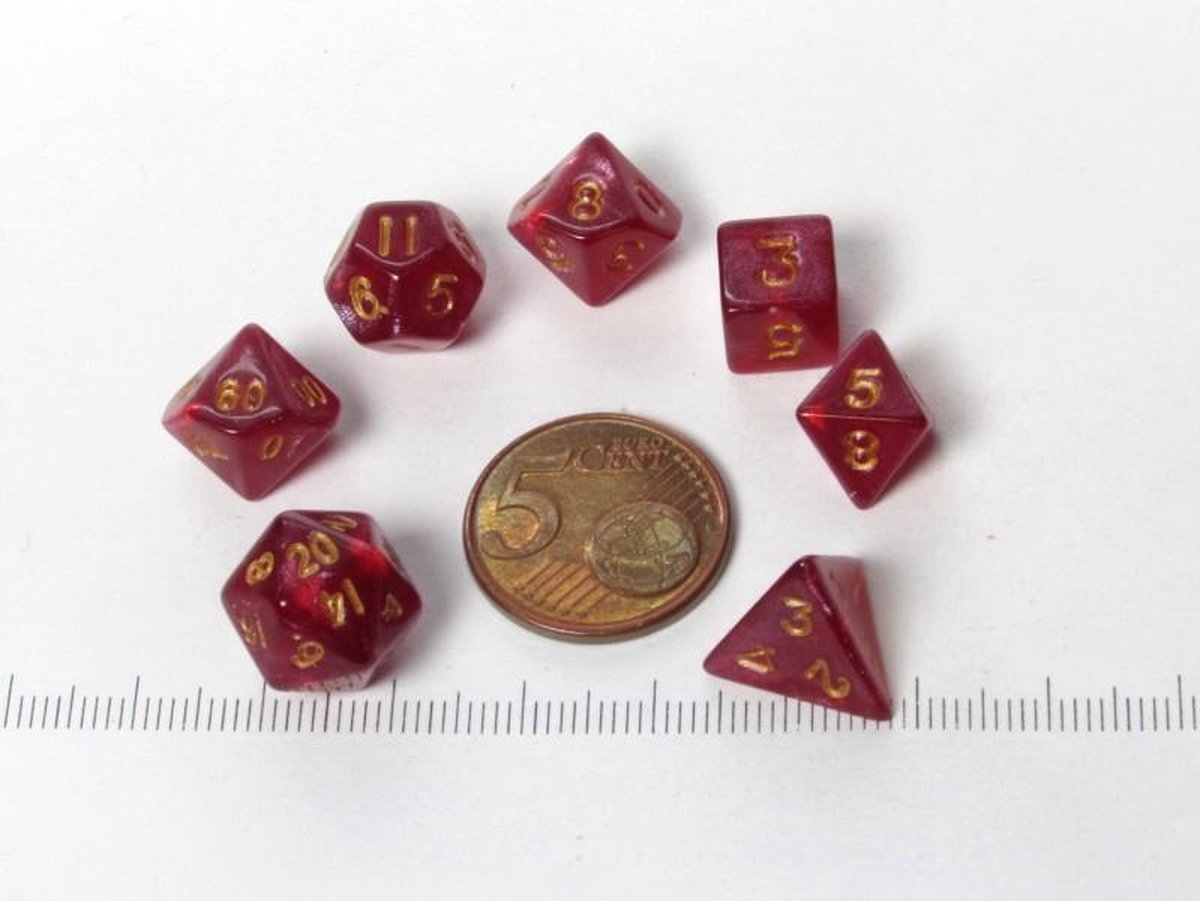 Fairydice Mini polydice set - Red