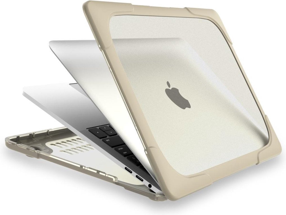 Mobigear Shockproof Cover Khaki MacBook Pro 13 inch Thunderbolt 3 (USB-C)