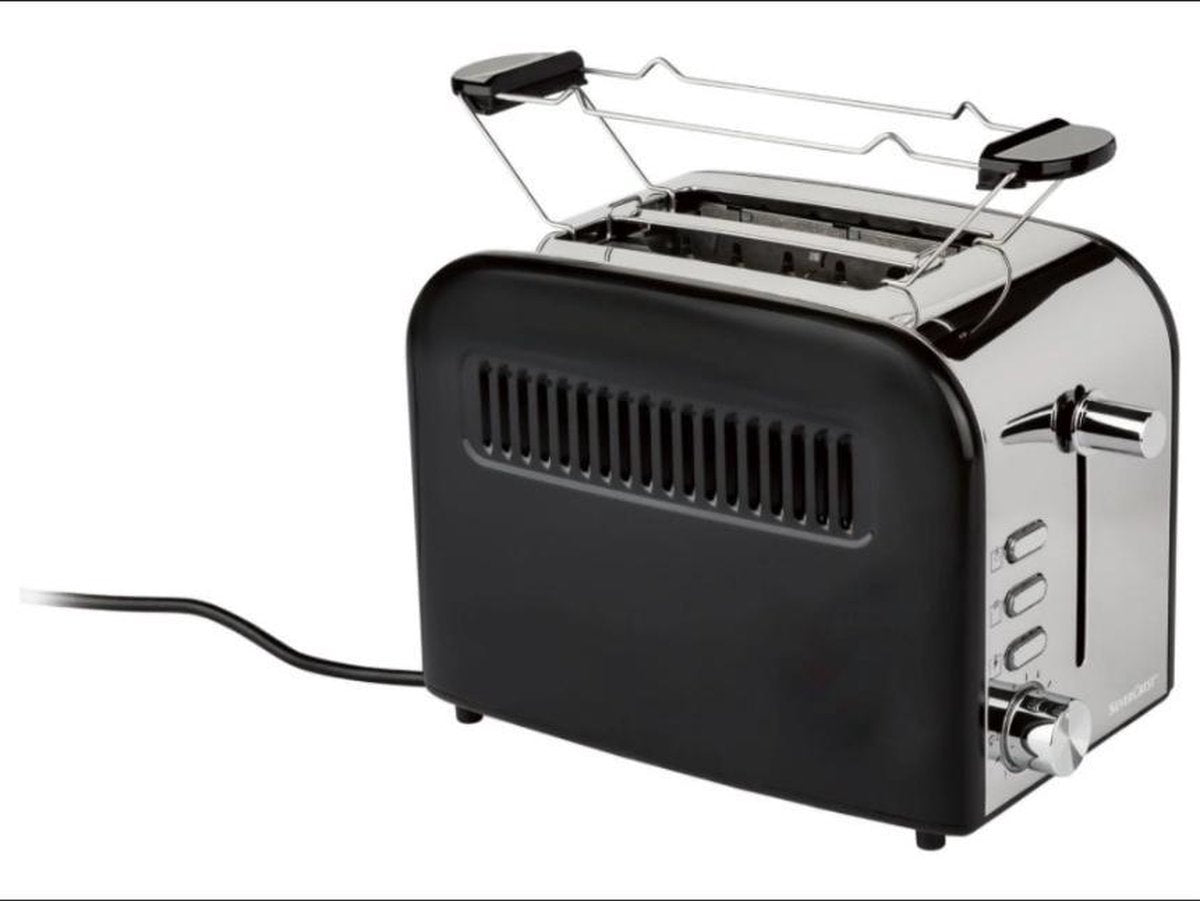 SILVERCREST® Broodrooster Zwart - 6 standen - Ontdooien en opwarmen - 920 W